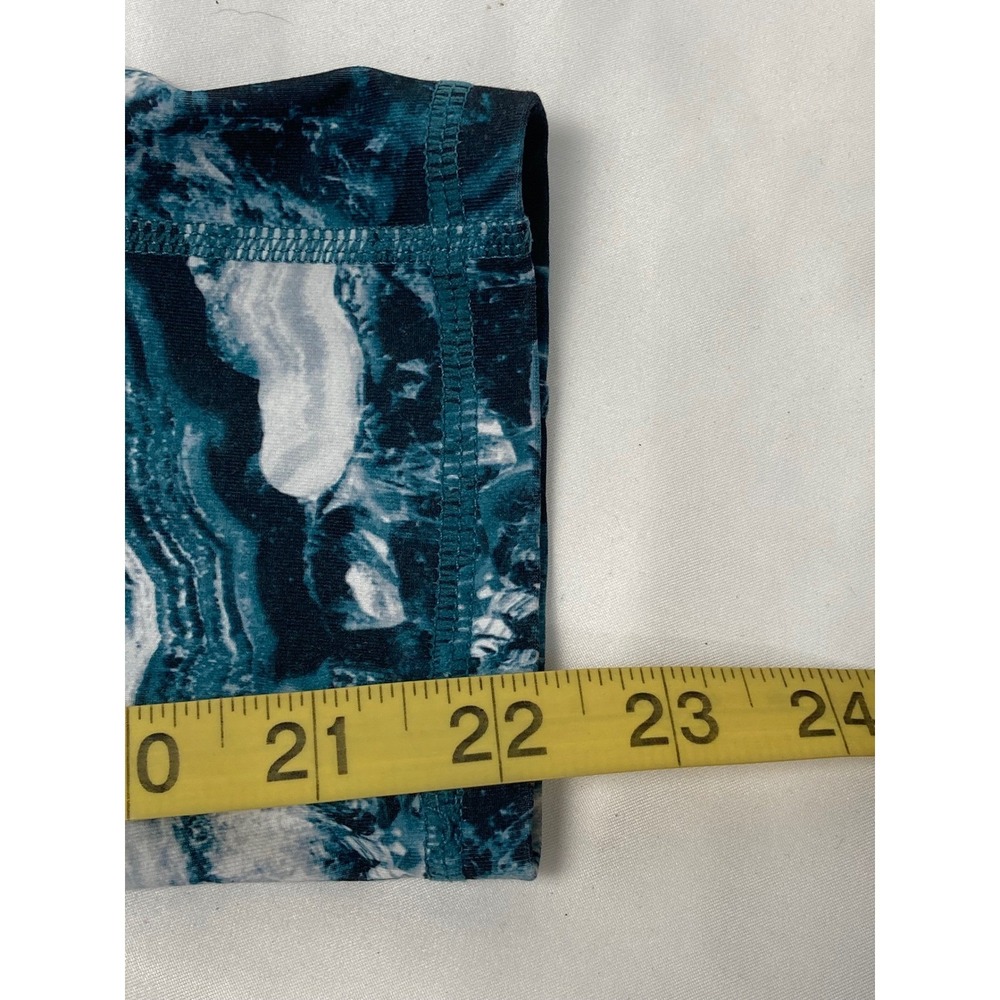Gaiam High-Rise Printed Yoga Leggings Women's Large Blue Teal Activewear‎ - Picture 6 of 7